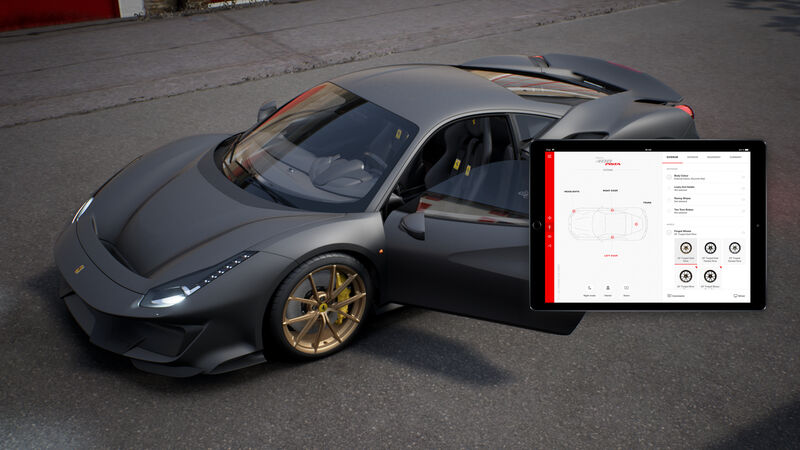 Digital Showroom and configurator for Ferrari